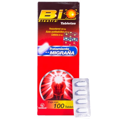 BIO ELECTRO - Tabletas caja x 100 - 250 mg + 250 mg + 65 mg