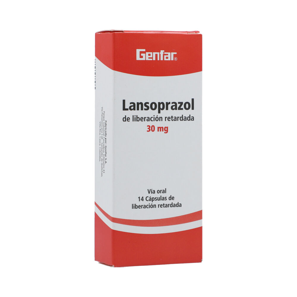 LANSOPRAZOL GENFAR - Capsulas de liberacion retardada caja x 7 - 30 mg