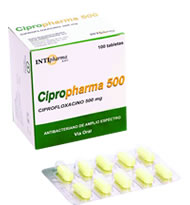 CIPROPHARMA 500 - Tabletas recubiertas caja x 100 - 500 mg