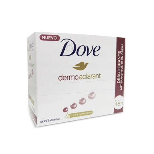 DOVE - Desodorante antitranspirante en crema DERMO ACLARANT 1/4 crema humectante 48h x 8.5 g