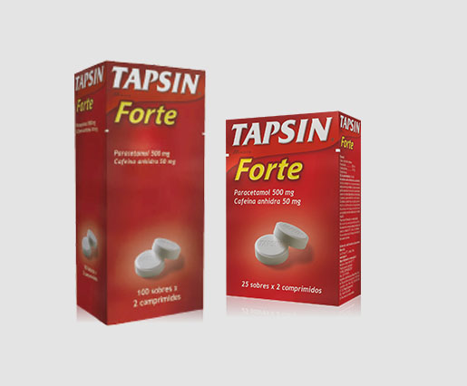 TAPSIN FORTE - Comprimidos caja x 100 sobres (sobre x 2 comprimidos) - 500 mg + 50 mg