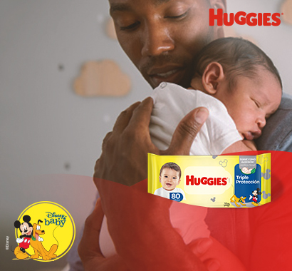 HUGGIES TRIPLE PROTECCION - Toallitas humedas CONTIENE ALOE VERA Y MANZANILLA x 80