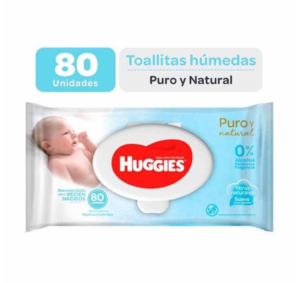 HUGGIES - Toallitas humedas para RECIEN NACIDOS - PURO Y NATURAL x 48 unidades (copiar)