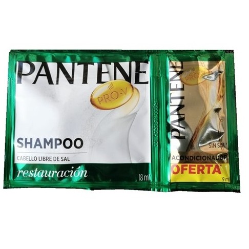 SHAMPOO ACOND PANTENE - Shampoo con acondicionador PANTENE - sachet x 18 mL / 9 mL