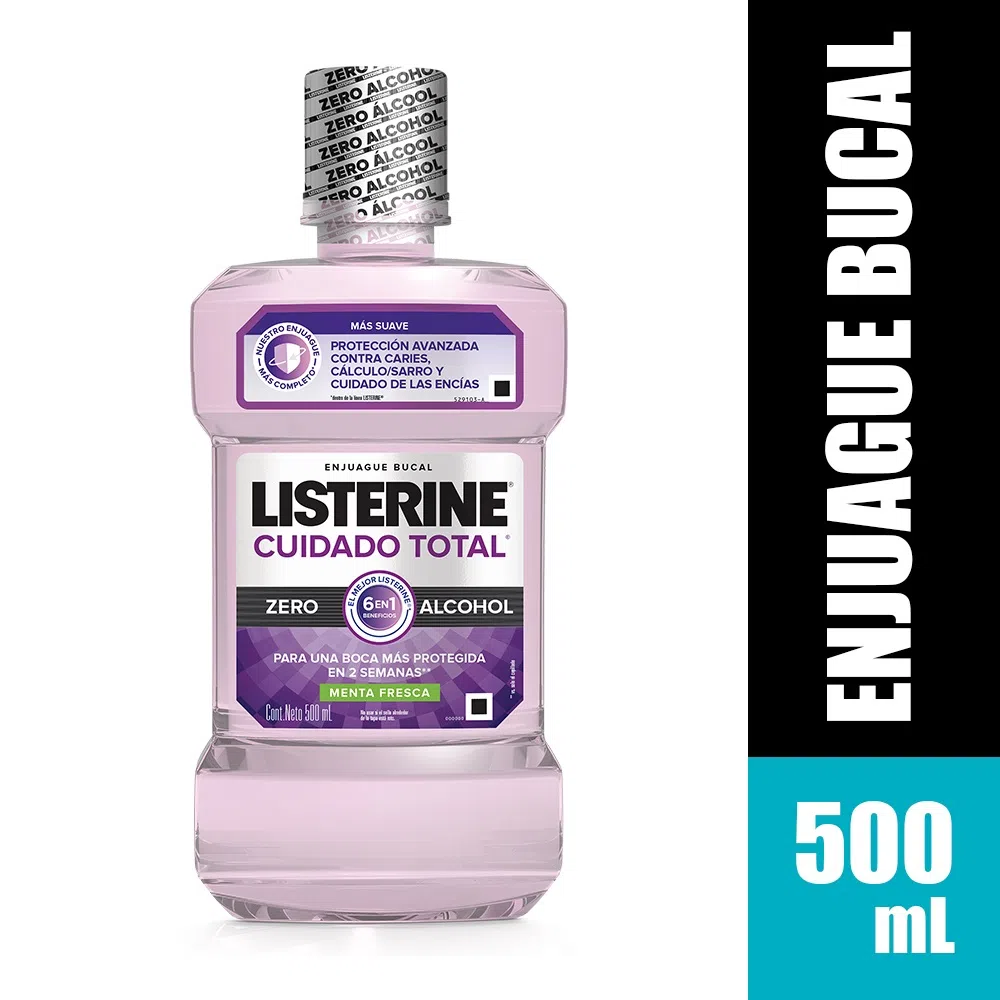 LISTERINE CUIDADO TOTAL / ZERO ALCOHOL - Enjuague Bucal CUIDADO TOTAL / ZERO ALCOHOL - MENTA FRESCA