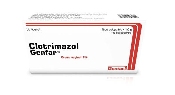 CLOTRIMAZOL GENFAR - Crema vaginal x 40 g - Incluye 6 aplicadores x 5 g - 1.0 %