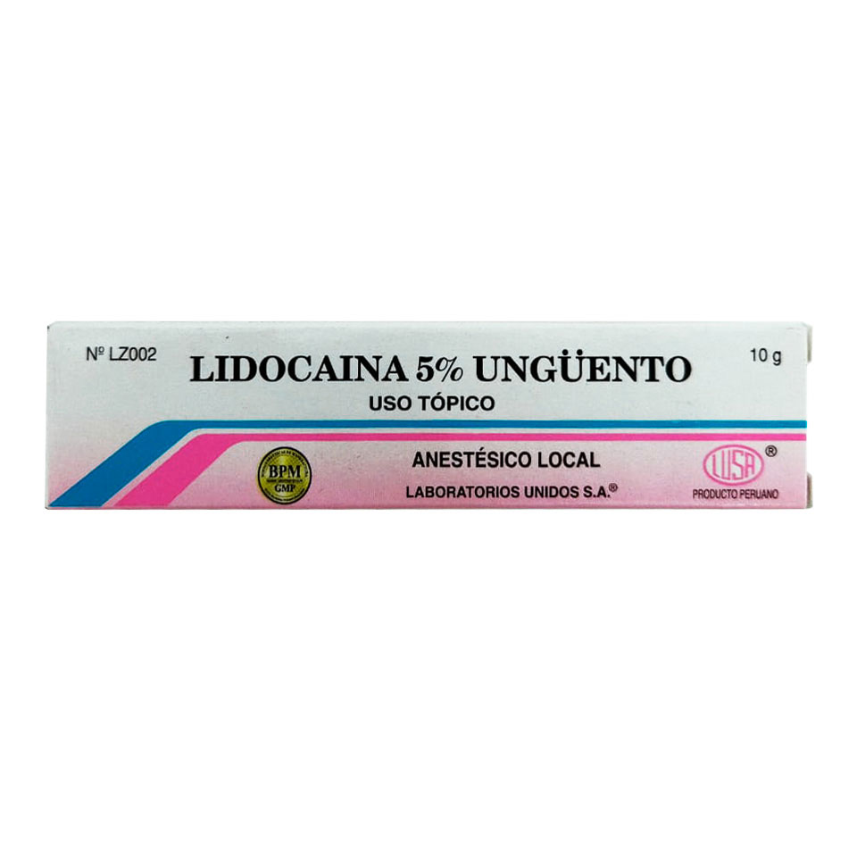 LIDOCAINA - Unguento uso topico x 10 g - 5 %