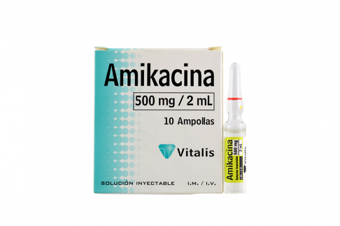 AMIKACINA - Solucion inyectable ampolla via I.M. - I.V. caja x 25 - 500 mg / 2 mL (copiar)