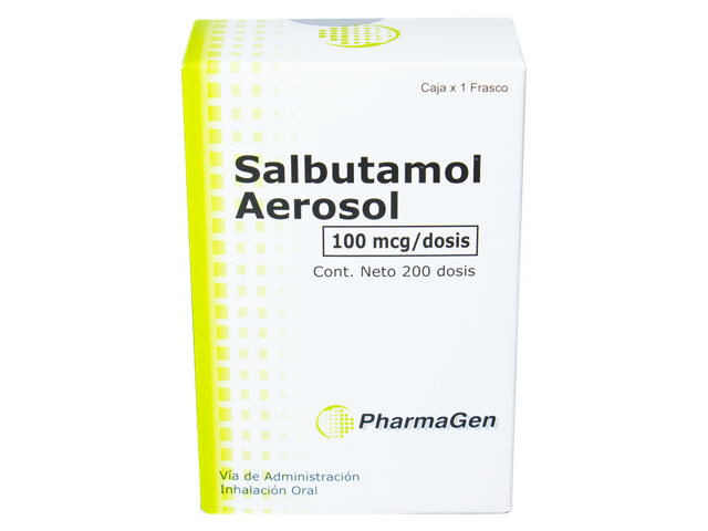 SALBUTAMOL AEROSOL PHARMAGEN - Frasco 100 mcg / dosis - 200 dosis