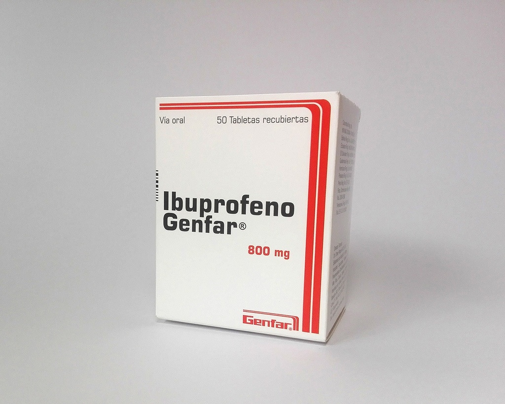 IBUPROFENO GENFAR - Tabletas recubiertas caja x 50 - 600 mg (copiar)