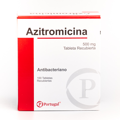 AZITROMICINA PORTUGAL - Tabletas recubiertas caja x 100 - 500 mg