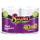 SUPER - Papel higienico CLASICO DOBLE HOJA - 20 metros x 2 ROLLOS (copiar)