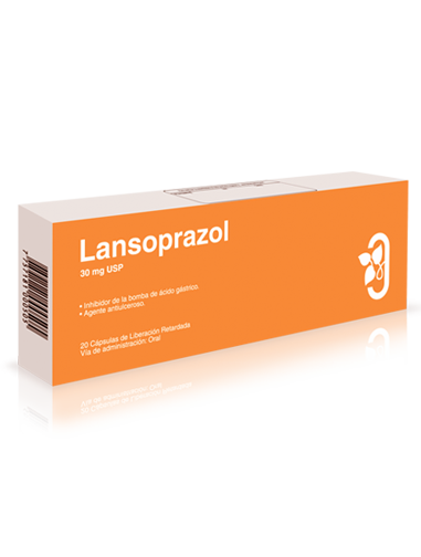 LANSOPRAZOL - Capsulas de liberacion retardad caja x 20 - 30 mg