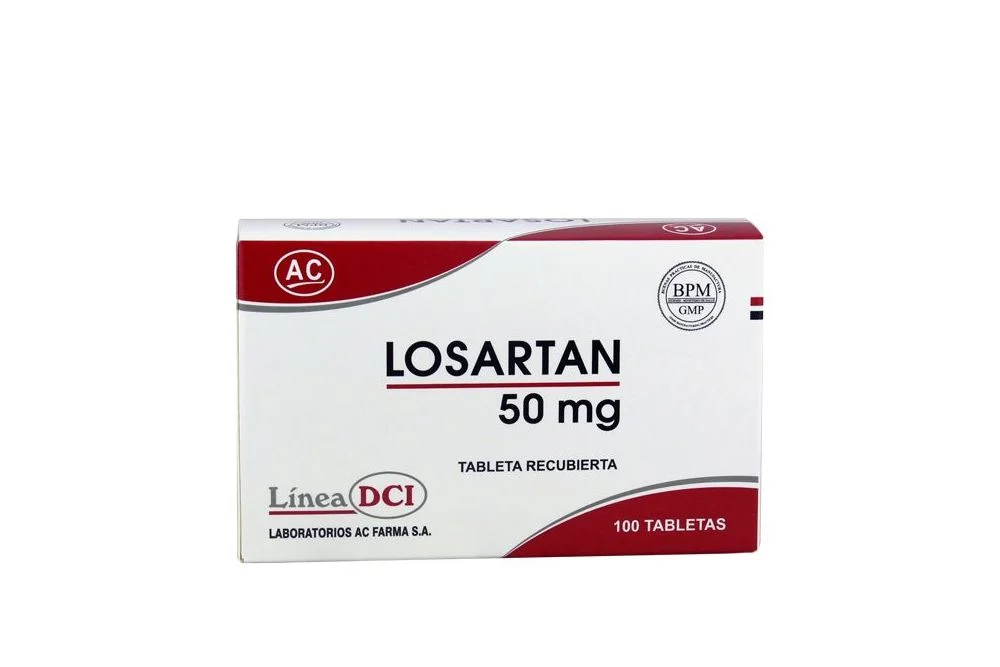 LOSARTAN AC FARMA - Tabletas caja x 100 - 50 mg