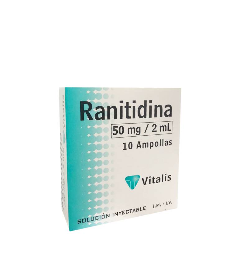 RANITIDINA - Solucion inyectable ampolla via I.M. - I.V. caja x 10 - 50 mg / 2 mL