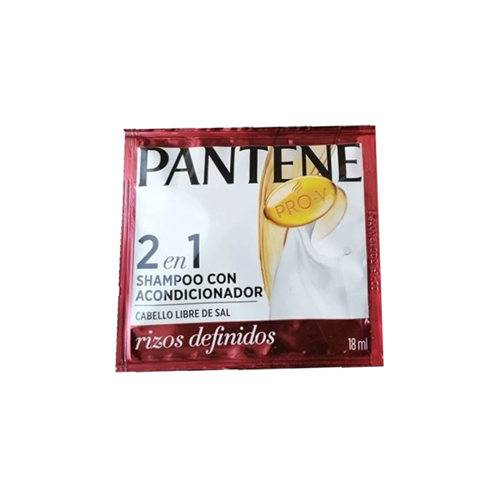 SHAMPOO ACONDICIONADOR PANTENE - Shampoo con acondicionador 2 en 1 PANTENE PRO-V sachet x 18 mL