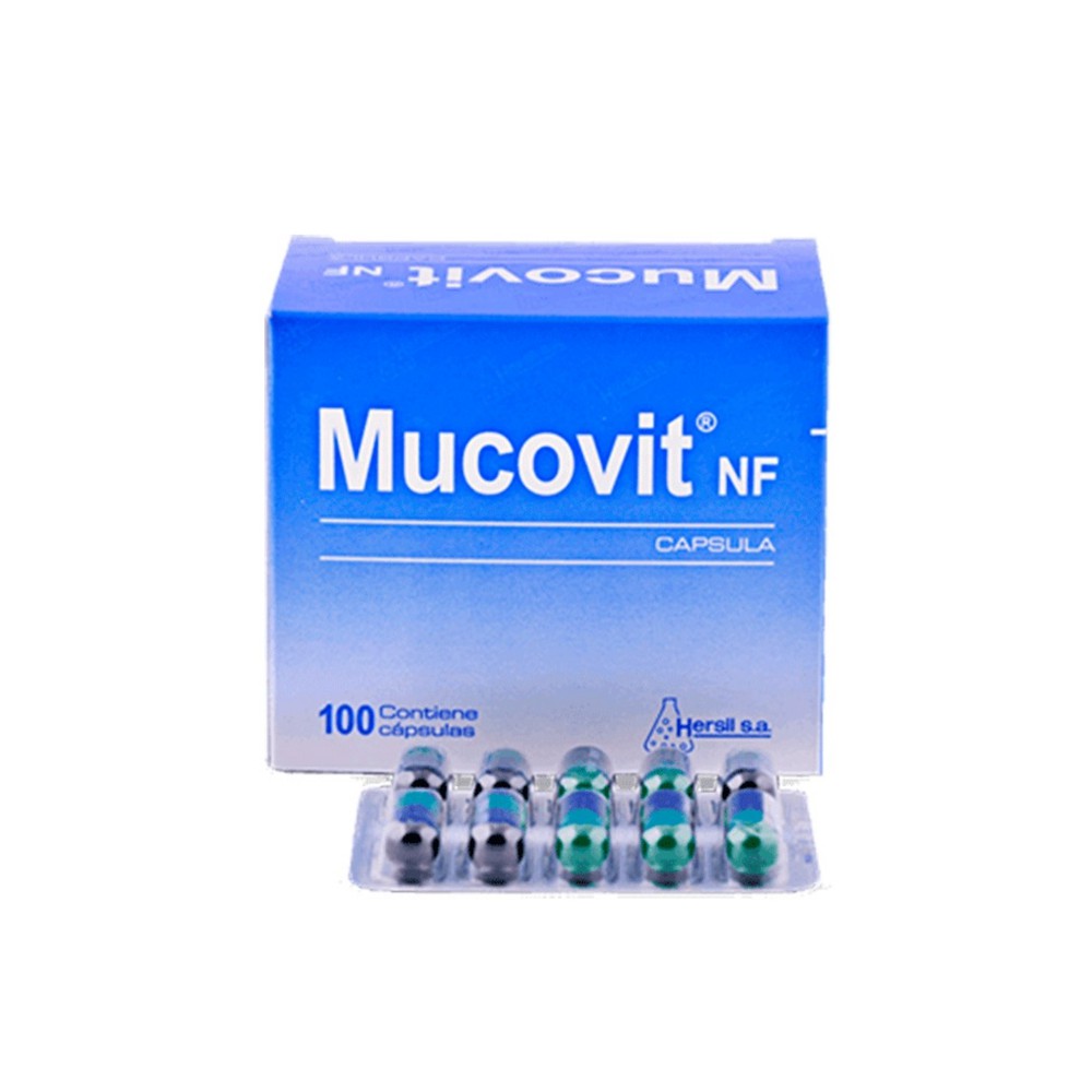 MUCOVIT NF - Capsulas caja x 100 - 200 mg + 15 mg + 20 mg