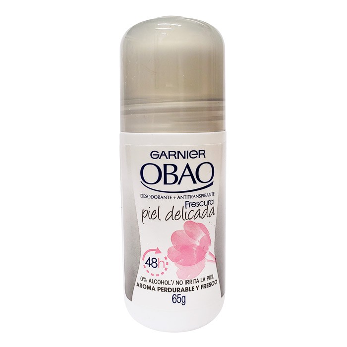 GARNIER OBAO -Desodorante antitranspirante ROLL - ON FRESCURA - PIEL DELICADA 48h x 65 g