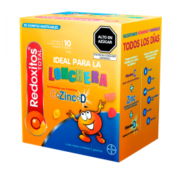 REDOXITOS TOTAL - Gomitas masticables con sabor a naranja, fresa y papaya - 5 gomitas - 8 g