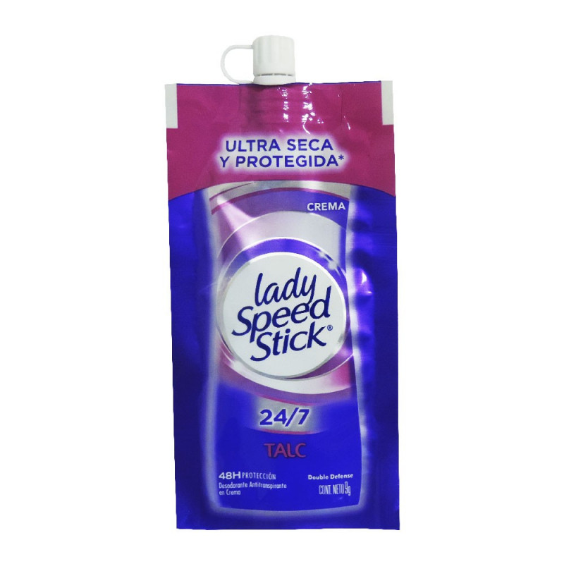 LADY SPEED STICK - Desodorante antitranspirante en crema 24 / 7 TALC  x 30 g (copiar)