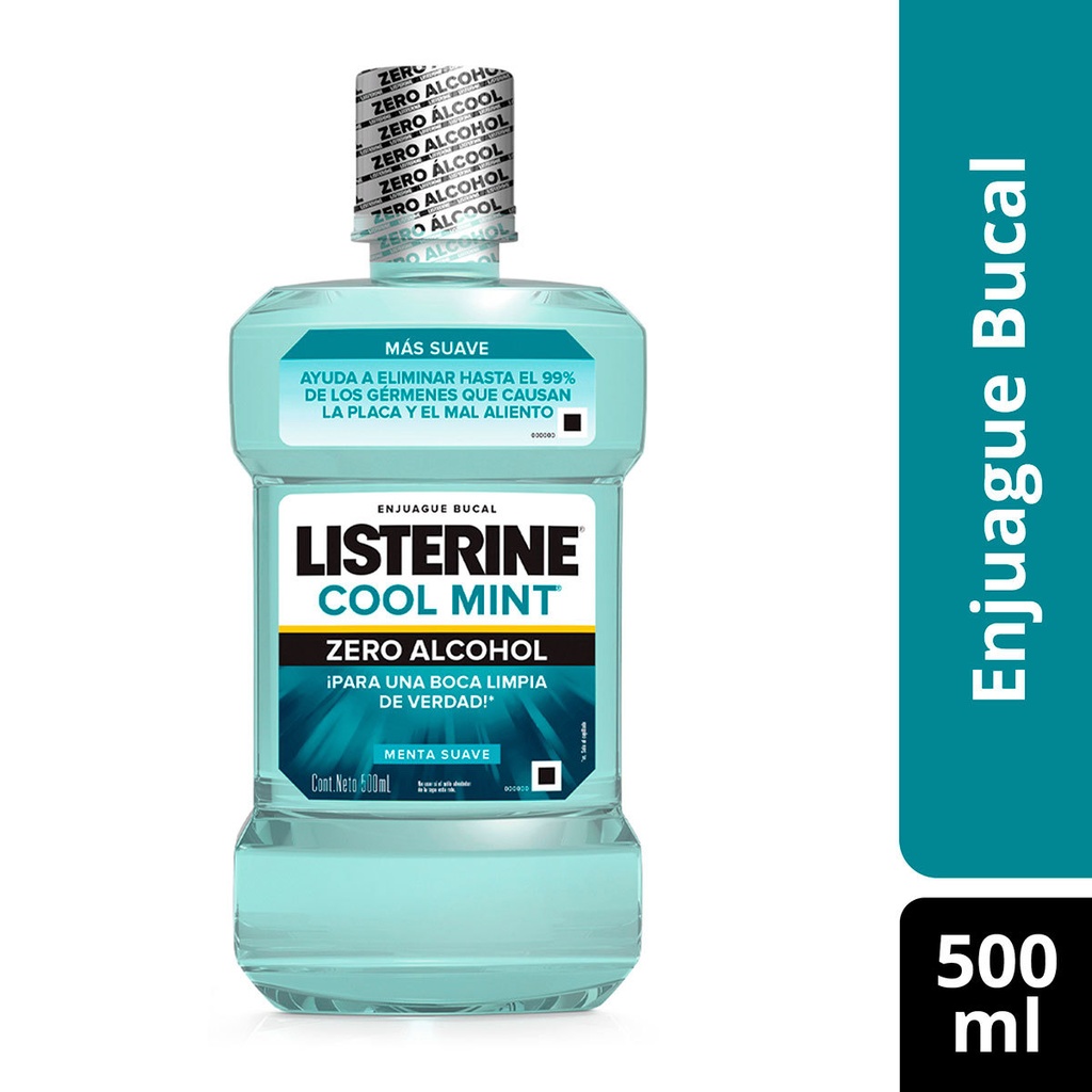 LISTERINE COOL MINT / ZERO ALCOHOL - Enjuague Bucal COOL MINT / ZERO ALCOHOL - MENTA SUAVE