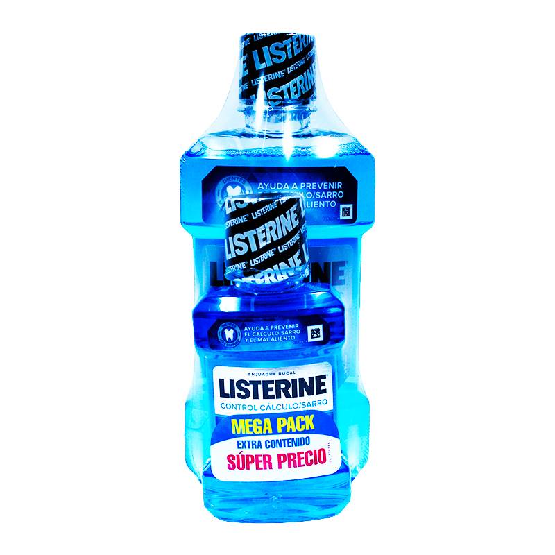 MEGA PACK LISTERINE CONTROL CALCULO / SARRO - Enjuague Bucal CONTROL CALCULO / SARRO x 500 mL +  x 180 mL