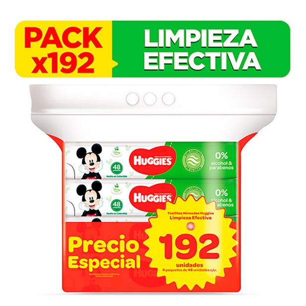 HUGGIES - Toallitas humedas LIMPIEZA EFECTIVA - DISNEY x 48 (copiar)