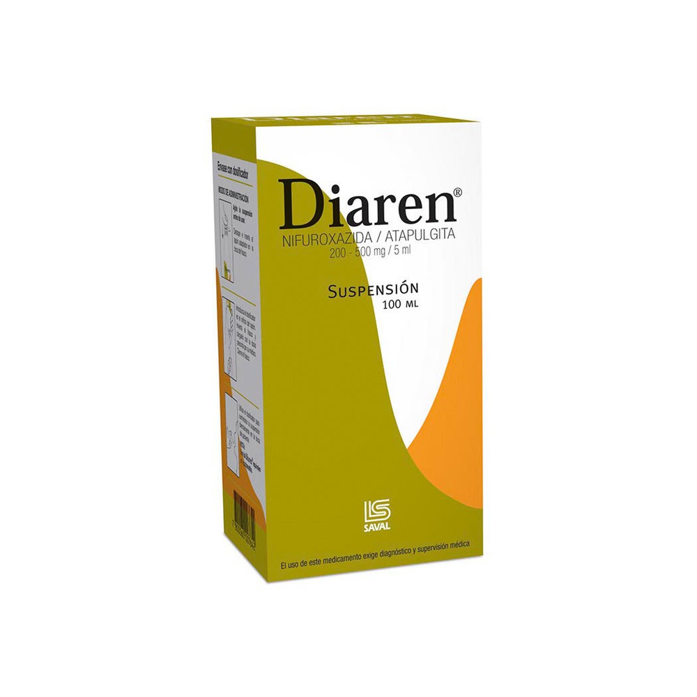 DIAREN - Suspension x 100 mL - 200 mg + 500 mg / 5 mL