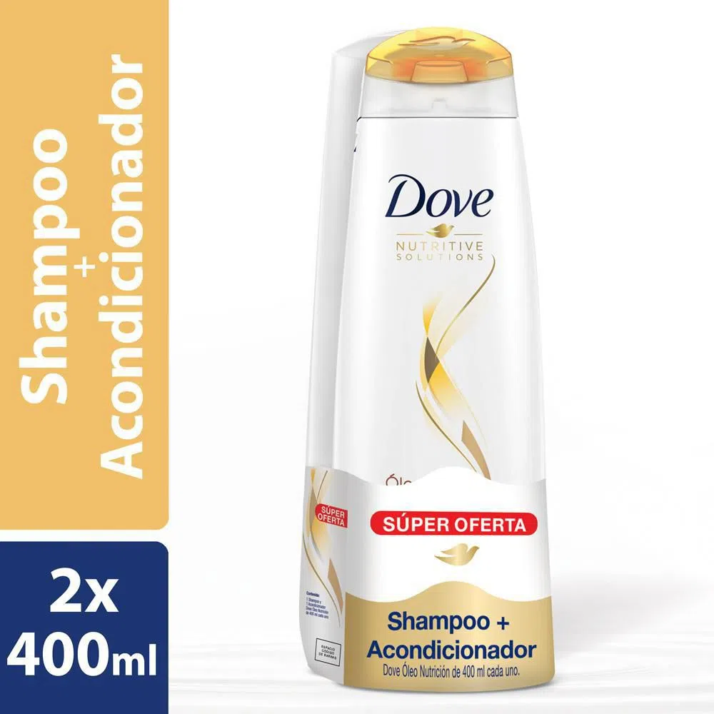 PRECIO ESPECIAL DOVE - Shampoo DOVE - OLEO NUTRICION x 400 mL + Acondicionador DOVE - OLEO NUTRICION x 400 mL