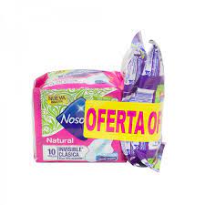 PROMOCION NOSOTRAS - Toallas femeninas NOSOTRAS - INVISIBLE CLASICA - TELA TIPO ALGODON x 10 unidades + Toallas femeninas NOSOTRAS - NATURAL BUENAS NOCHES x 2 unidades