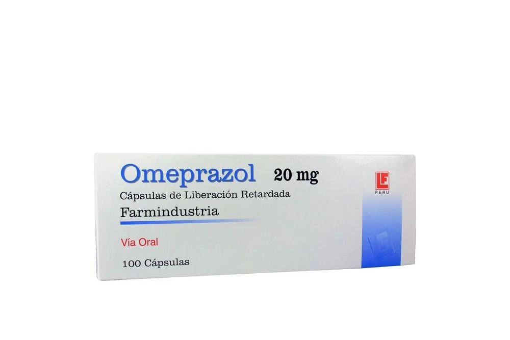 OMEPRAZOL FARMINDUSTRIA - Capsulas de liberacion retardada caja x 100 - 20 mg