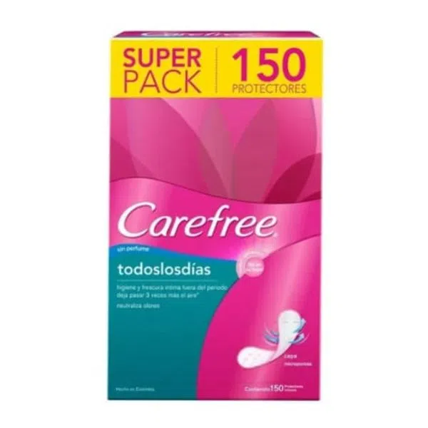 CAREFREE TODOS LOSDIAS - Protectores intimos CAREFREE - sin perfume x 15 unidades (copiar)