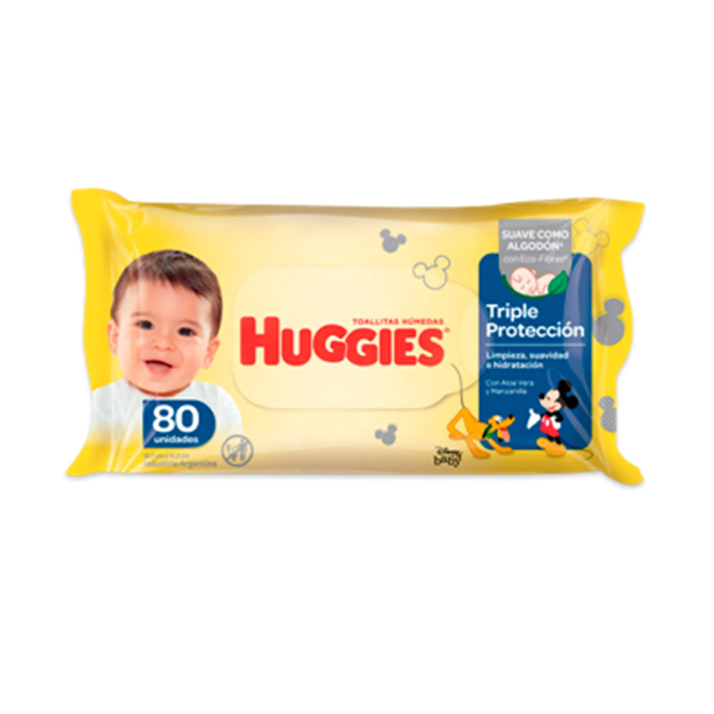 HUGGIES LIMPIEZA COTIDIANA - Toallitas humedas CONTIENE MANZANILLA x 80 (copiar)