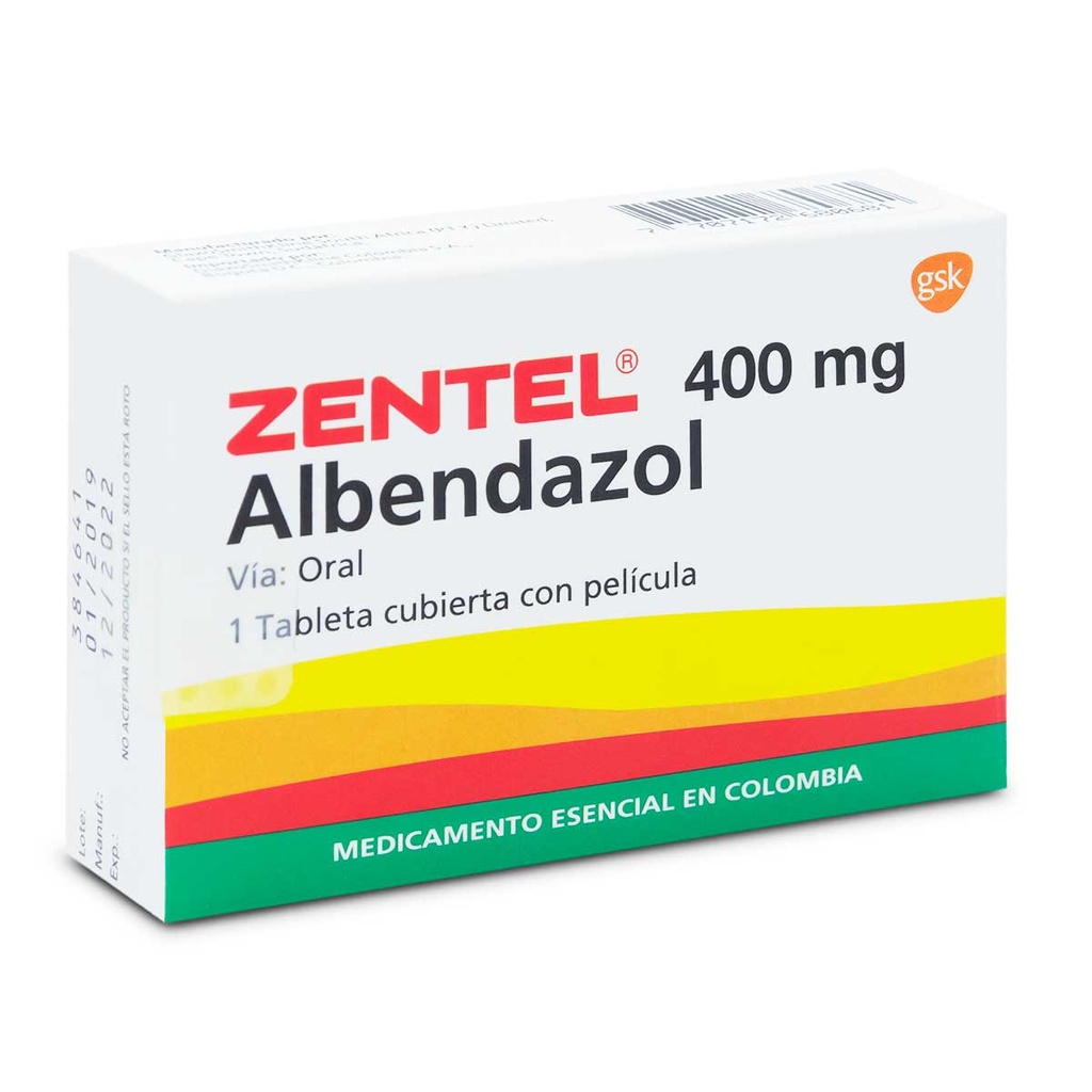 ZENTEL - Tabletas caja x 100 - 200 mg (venta x 2) (copiar)