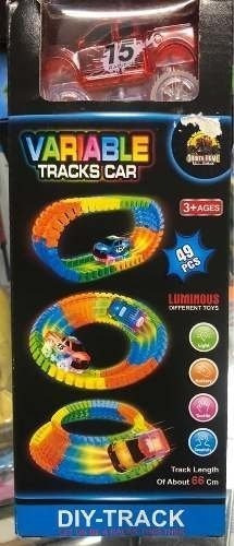 PISTA CARRO - Pista fluorescente con carro VARIABLE TRACK CAR x 49 PCS