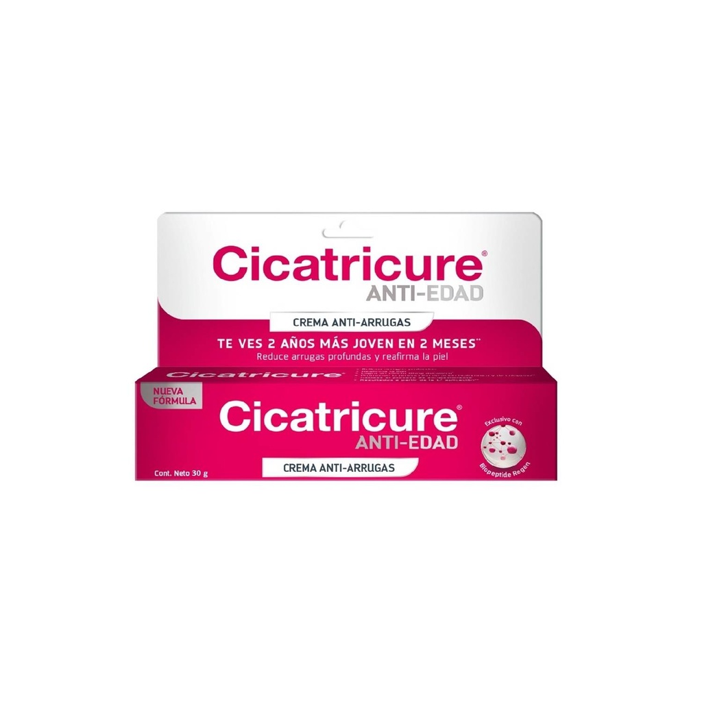 CICATRICURE - Crema anti - arrugas ANTI - EDAD con Biopeptide Regen - 30 g