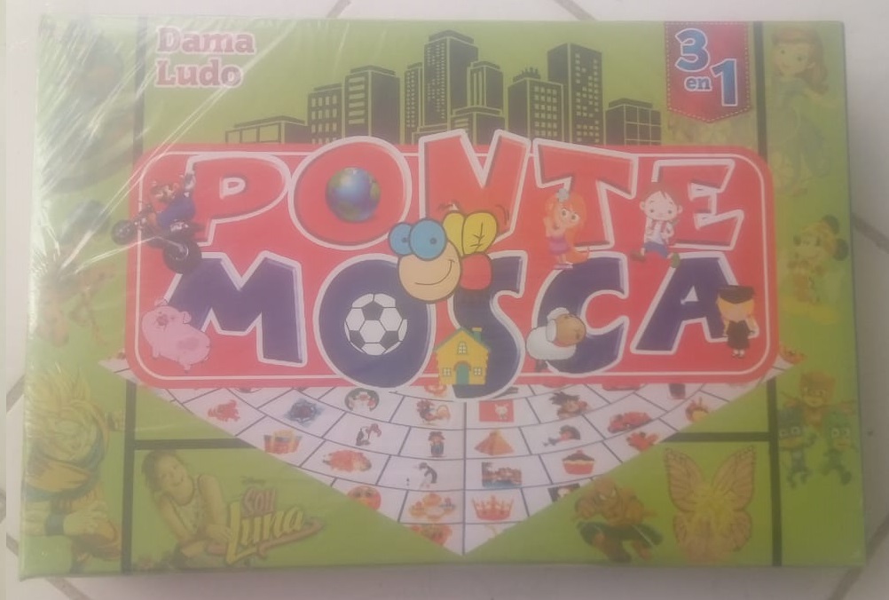 PONTE MOSCA - Juego didactico PONTE MOSCA - 3 en 1 - DAMA - LUDO