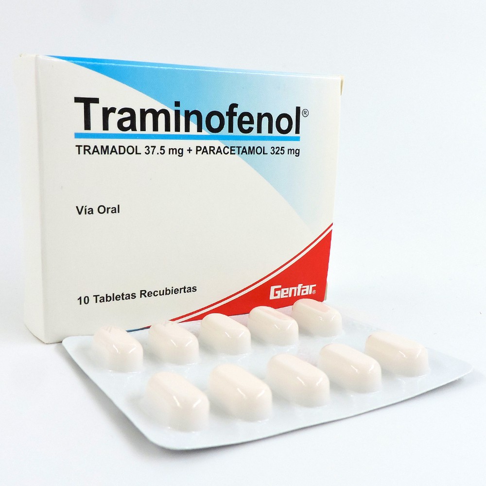 TRAMINOFENOL - Tabletas recubiertas caja x 10 - 37.5 mg + 325 mg