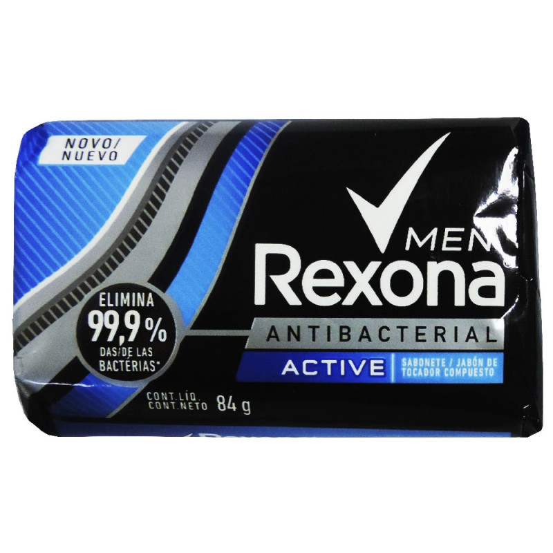 REXONA MEN - Jabon de tocador compuesto REXONA ANTIBACTERIAL - ACTIVE x 84 g