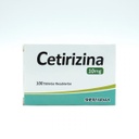 CETIRIZINA FARMINDUSTRIA - Tabletas recubiertas caja x 100 - 10 mg (copiar)