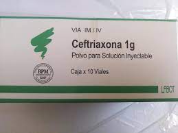 CEFTRIAXONA - Polvo para solucion inyectable via I.V. - I.M. caja x 10 - 1 g (copiar)