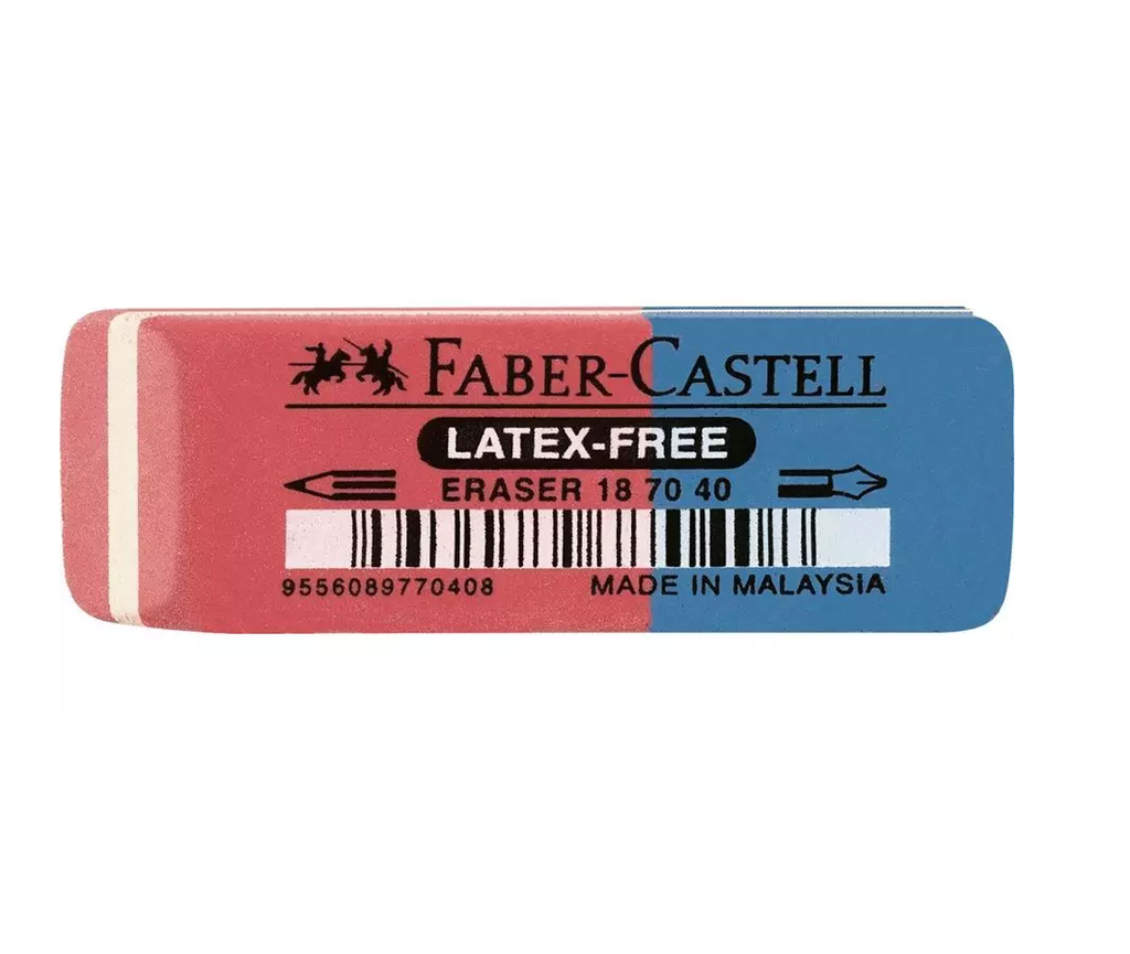 BORRADOR - Borrador para LAPIZ - LAPICERO FABER CASTELL LATEX - FREE ERASER 18 70 40