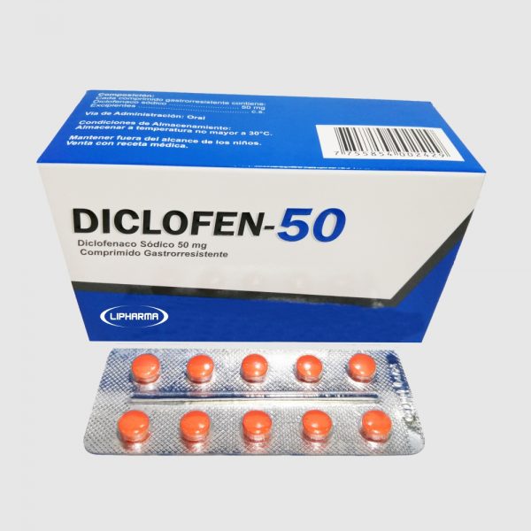 DICLOFEN 50 - Comprimidos gastrorresistentes caja x 100  - 50 mg