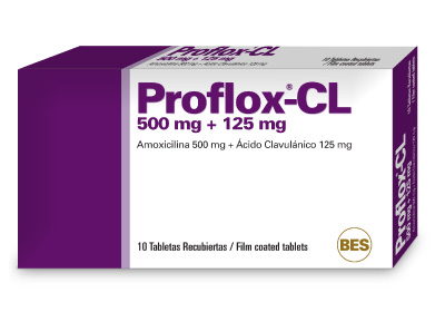 AMOXICILINA + ACIDO CLAVULANICO - Tabletas recubiertas caja x 10 - 500 mg + 125 mg (copiar)