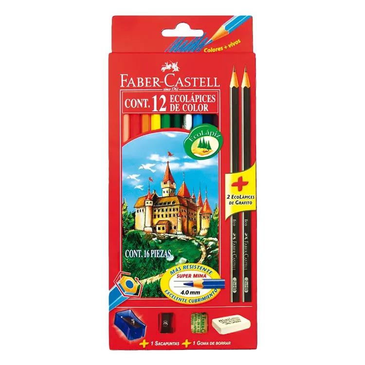 COLORES LARGOS x 12 - Colores largos triangulares FABER CASTELL  x 12 (copiar)