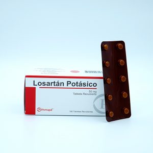 LOSARTAN PORTUGAL - Tabletas recubiertas caja x 100 - 50 mg