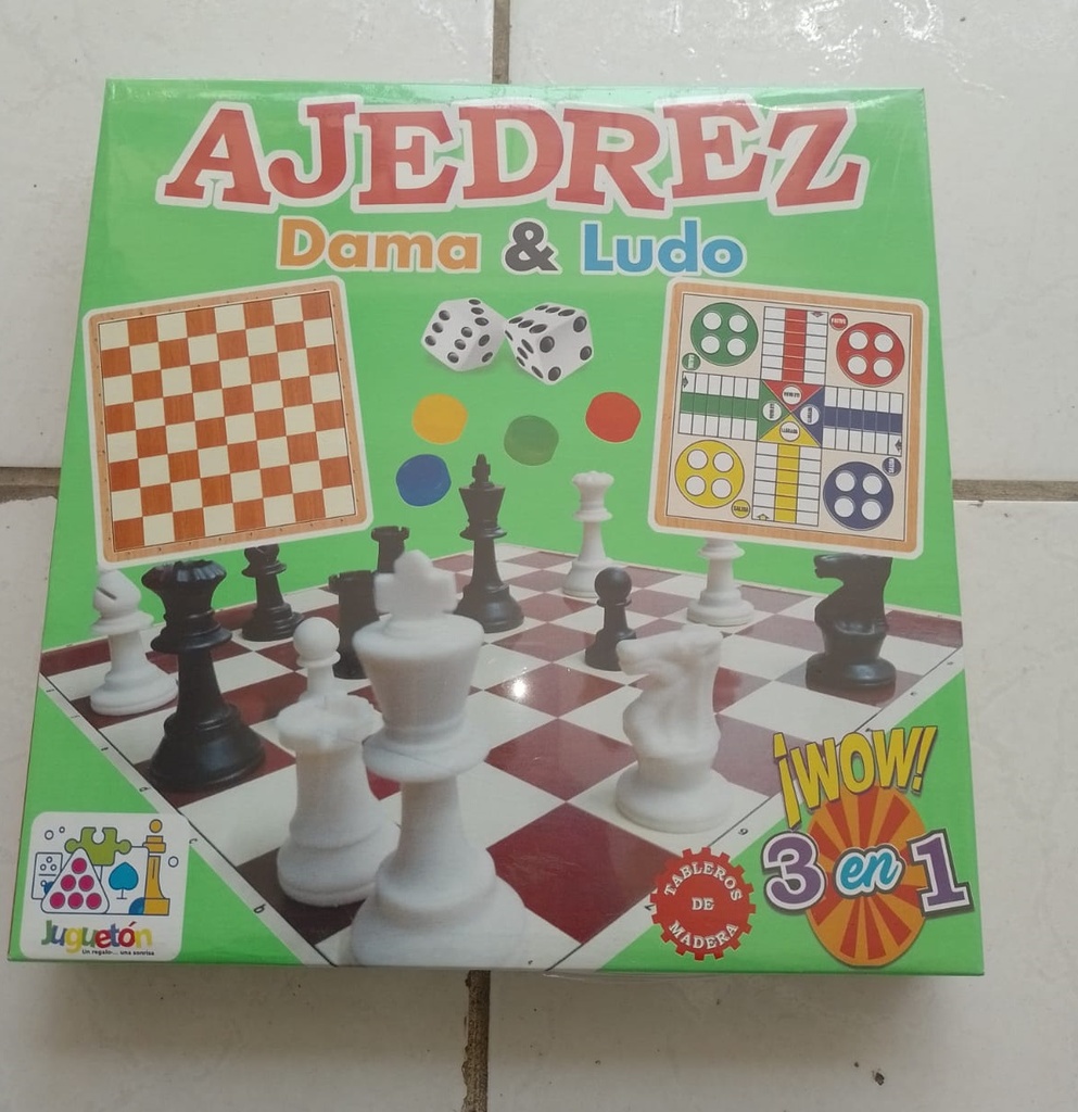 AJEDREZ DAMA LUDO - Juego didactico 3 en 1 (copiar)