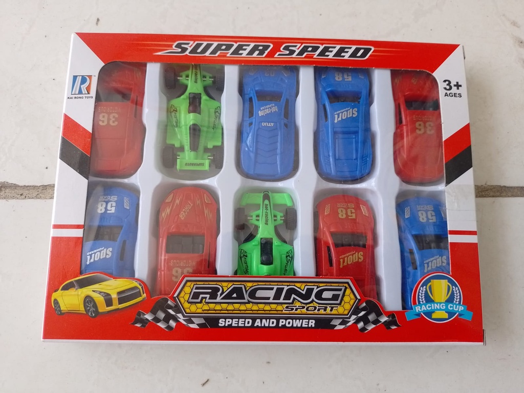 SET CARRITOS - Set de carritos de SUPER SPEED - RACING SPORT caja x 10