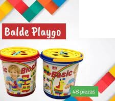 BALDE PLAYGO - Balde de bloques didacticos x 48 piezas
