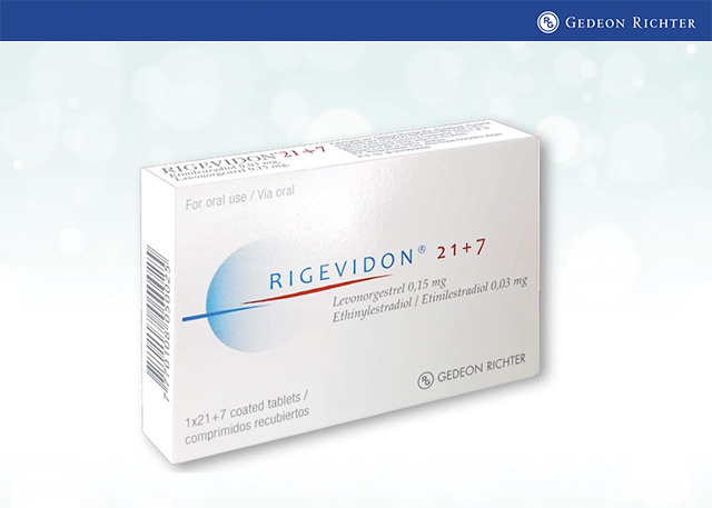 RIGEVIDON 21 + 7 - Comprimidos recubiertos 1 x 21 + 7 (28 dias) - 0.15 mg + 0.03 mg